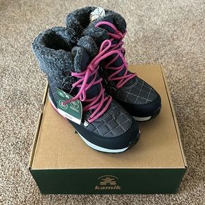 Girls Kamik Libra Winter Snow Boots, Size 13
